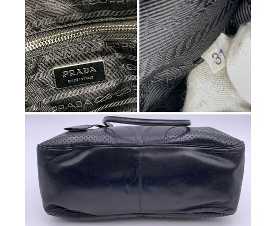 PRADA Borsa a Mano in Pelle Col. Nero Bowling Bag M