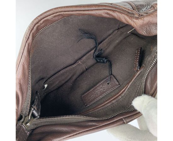 YVES SAINT LAURENT Borsa a Tracolla Vintage in Pelle Col. Marrone S