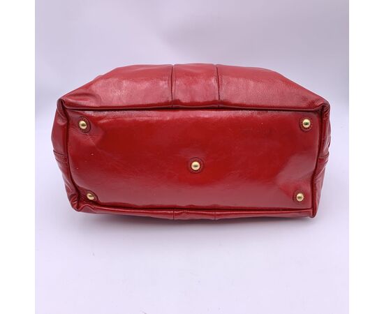 YVES SAINT LAURENT Borsa a Mano in Pelle Lucida Col. Rosso Easy M