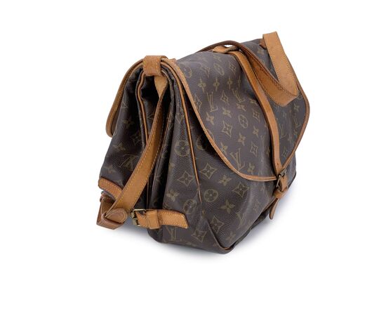 LOUIS VUITTON Borsa a Tracolla Vintage in Tela Col. Marrone Saumur L