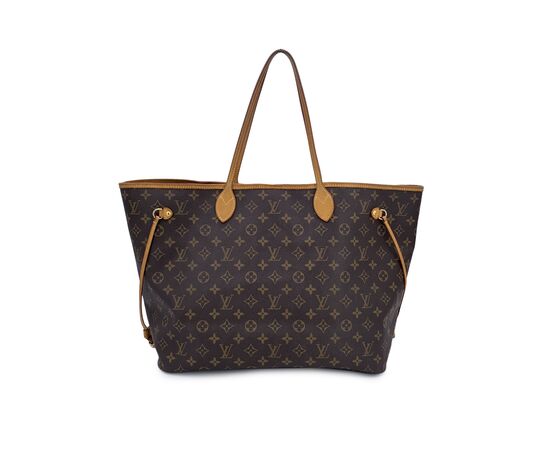 LOUIS VUITTON Borsa Shopper in Tela Col. Marrone Neverfull L