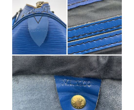 LOUIS VUITTON Borsa a Mano in Pelle Col. Blu Speedy M
