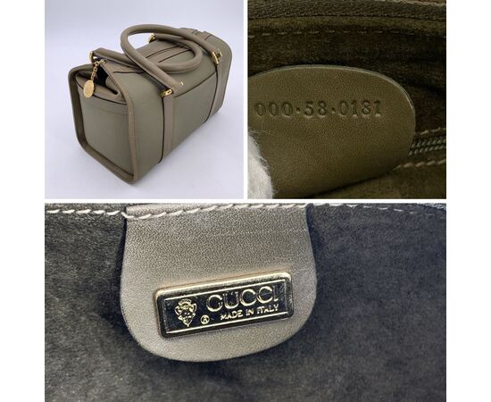 GUCCI Borsa a Mano Vintage in Pelle Col. Verde S