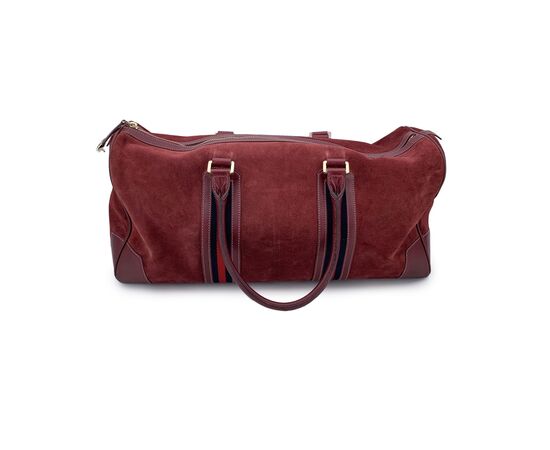 GUCCI Borsa da Viaggio in Camoscio Col. Bordeaux Ophidia L