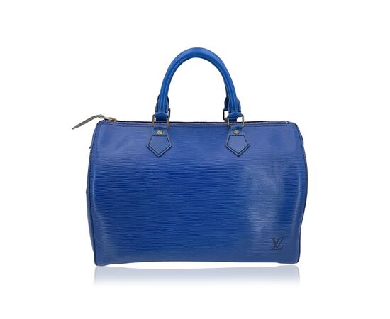 LOUIS VUITTON Borsa a Mano in Pelle Col. Blu Speedy M