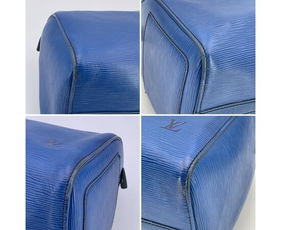 LOUIS VUITTON Borsa a Mano in Pelle Col. Blu Speedy M