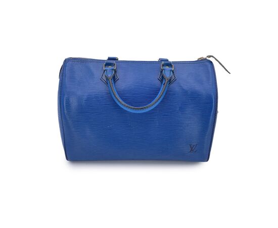 LOUIS VUITTON Borsa a Mano in Pelle Col. Blu Speedy M