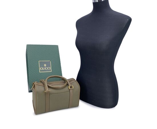 GUCCI Borsa a Mano Vintage in Pelle Col. Verde S