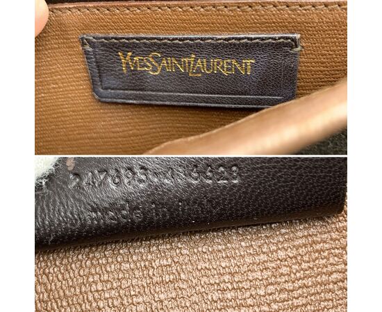 YVES SAINT LAURENT Borsa a Tracolla in Pelle Col. Marrone Chyc M