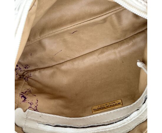 BOTTEGA VENETA Borsa a Tracolla Vintage in Pelle Col. Bianco Nodini S