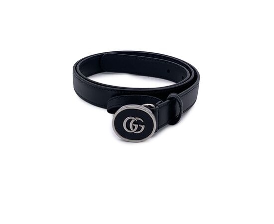 GUCCI Cintura in Pelle Col. Nero GG Buckle
