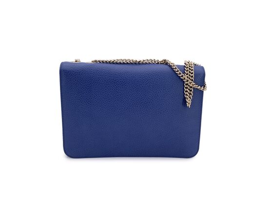 GUCCI Borsa a Tracolla in Pelle Col. Blu Interlocking M