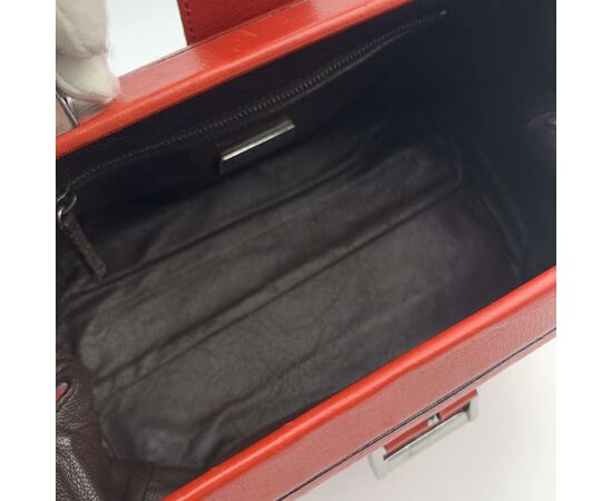 PRADA Borsa a Mano Vintage in Pelle Col. Rosso BN0437 M