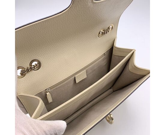 GUCCI Borsa a Tracolla in Pelle Col. Beige Interlocking M