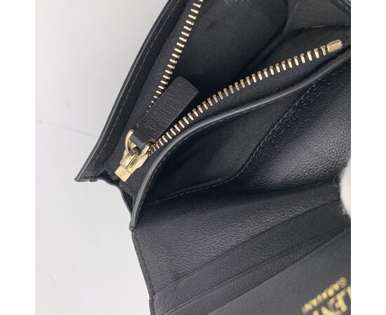 VALENTINO GARAVANI Portafoglio in Pelle Col. Nero Rockstud S