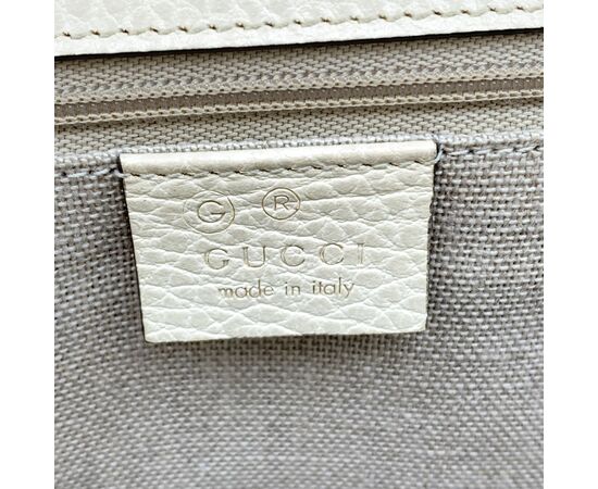 GUCCI Borsa a Tracolla in Pelle Col. Beige Interlocking M
