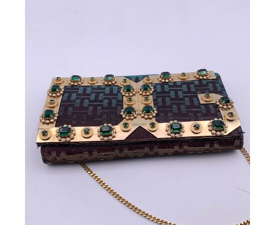 DOLCE & GABBANA Borsa a Tracolla in Tela Col. Multicolore S