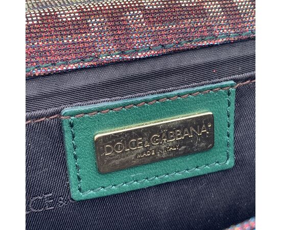 DOLCE & GABBANA Borsa a Tracolla in Tela Col. Multicolore S