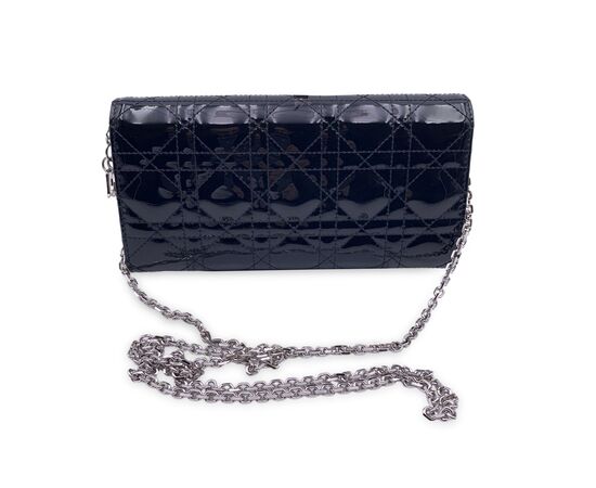 CHRISTIAN DIOR Pochette in Pelle Lucida Col. Nero Lady Dior M