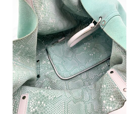 TIFFANY & CO Borsa Shopper in Camoscio Col. Verde M