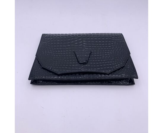 YVES SAINT LAURENT Pochette Vintage in Pelle Lucida Col. Nero S