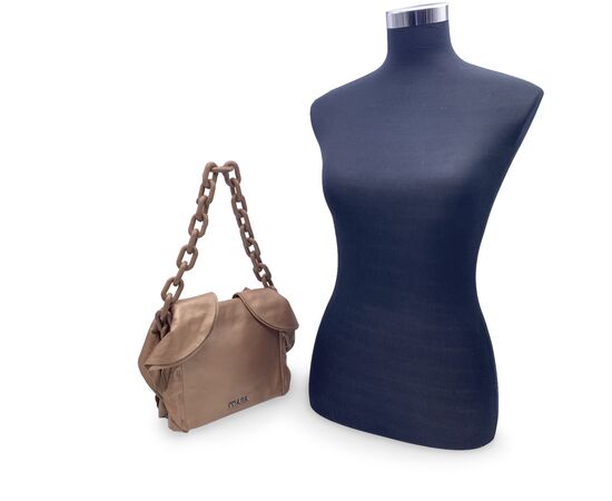 PRADA Borsa a Tracolla in Pelle Col. Beige Concept M
