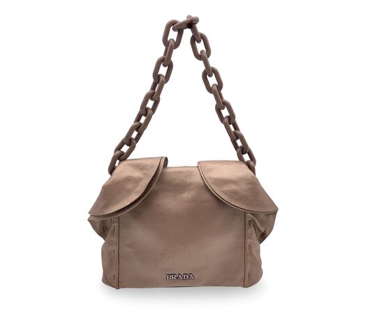 PRADA Borsa a Tracolla in Pelle Col. Beige Concept M