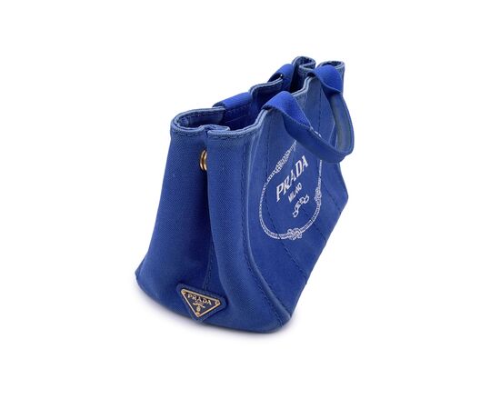 PRADA Borsa Shopper in Tela Col. Blu Tessuto S