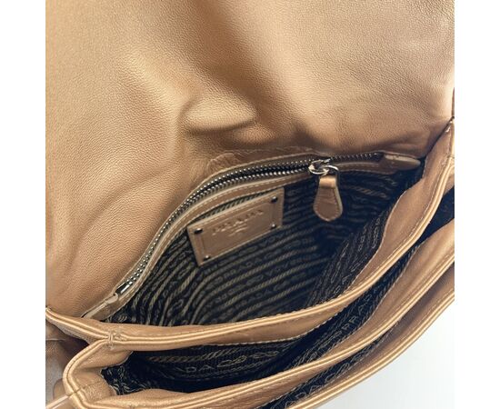 PRADA Borsa a Tracolla in Pelle Col. Beige Concept M