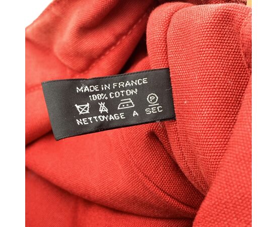 HERMES Borsa Shopper Vintage in Cotone Col. Rosso Toto M