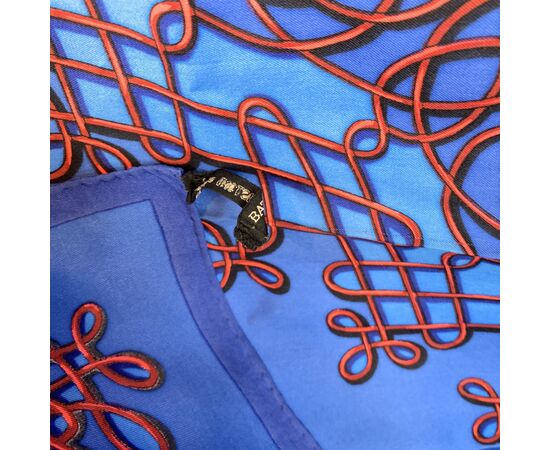 HERMES Foulard Vintage in Seta Col. Blu Carre 90