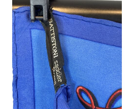 HERMES Foulard Vintage in Seta Col. Blu Carre 90