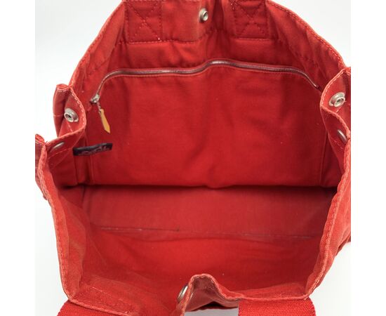 HERMES Borsa Shopper Vintage in Cotone Col. Rosso Toto M
