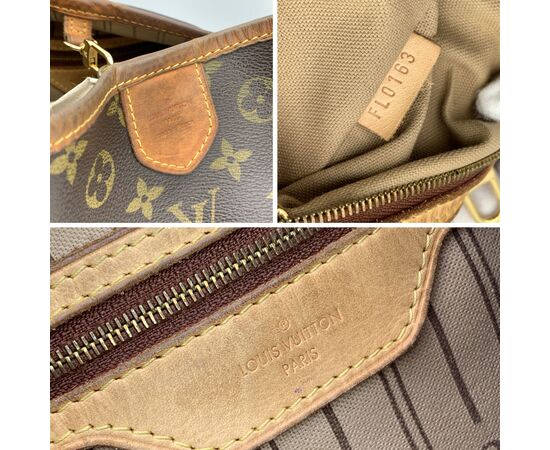 LOUIS VUITTON Borsa Shopper in Tela Col. Marrone Delightful M