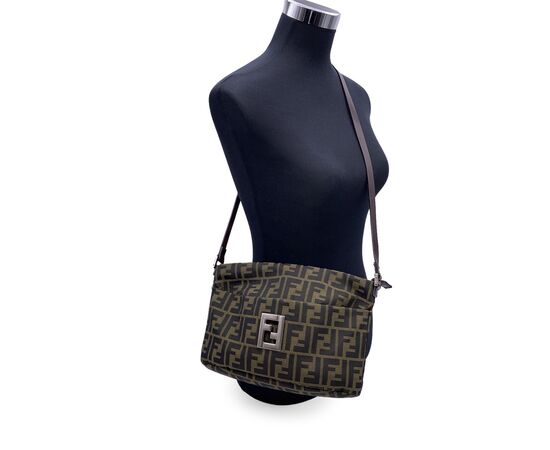 FENDI Borsa a Tracolla in Tela Col. Marrone Zucca S