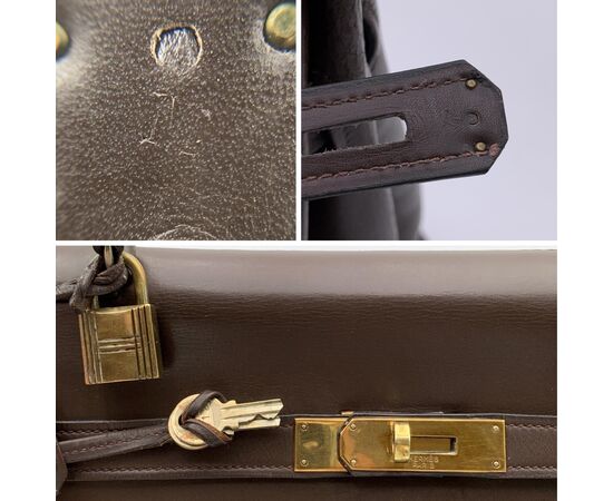 HERMES Borsa a Mano Vintage in Pelle Col. Kelly 35 M
