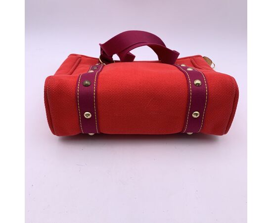 LOUIS VUITTON Borsa Shopper in Tela Col. Rosso Antigua M