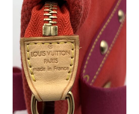 LOUIS VUITTON Borsa Shopper in Tela Col. Rosso Antigua M