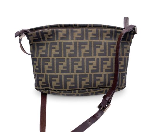 FENDI Borsa a Tracolla in Tela Col. Marrone Zucca S