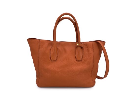 PRADA Borsa Shopper in Pelle Col. Arancione Galleria M