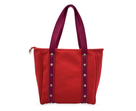 LOUIS VUITTON Borsa Shopper in Tela Col. Rosso Antigua M