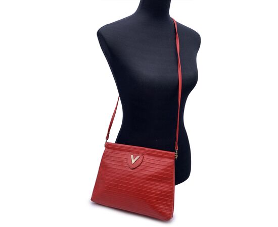 MARIO VALENTINO Borsa a Tracolla Vintage in Pelle Col. Rosso S