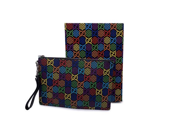 GUCCI Pochette in Tela Col. Multicolore Psychedelic M