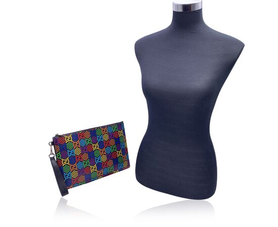 GUCCI Pochette in Tela Col. Multicolore Psychedelic M