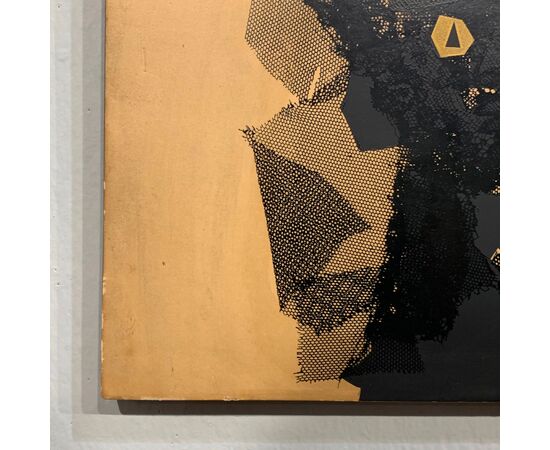 ARMANDO TESTA, Gatto nero, serigrafia su legno, firmata, 1960