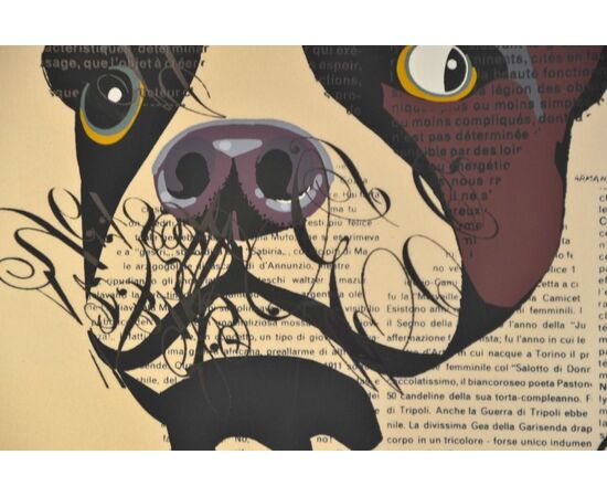 ARMANDO TESTA, “CANE STRABICO”, serigrafia firmata, 1967