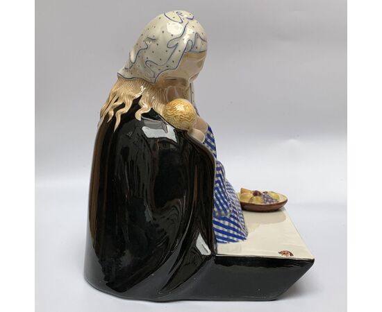 LENCI, SANDRO VACCHETTI, Madonna, ceramica decorata a mano