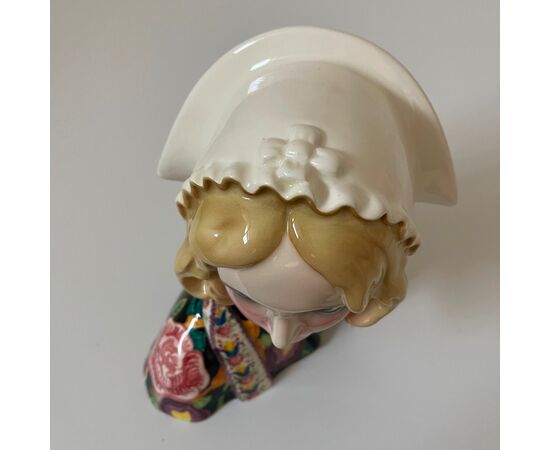 ESSEVI, Sandro Vacchetti, La campagnola bella, Scultura busto di donna ceramica
