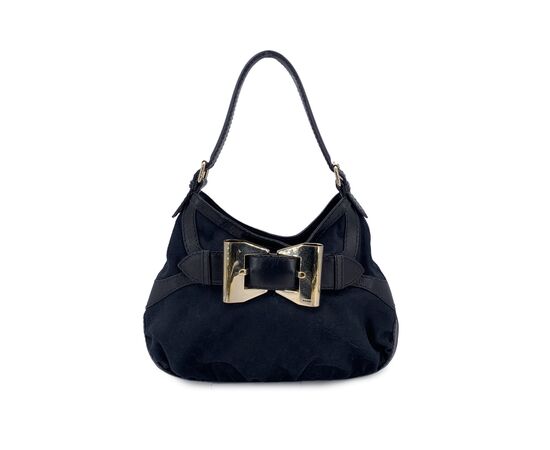 GUCCI Borsa Hobo in Tela Col. Nero M
