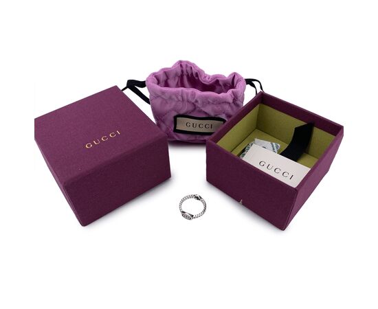 GUCCI Anello in Argento Col. Argento GG Running